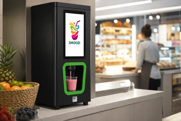Cómo se prepara un smoothie automático paso a paso en una máquina profesional de smoothies